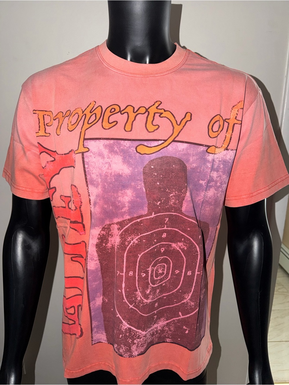 Men's Coral Graphic Target Print Crewneck T-Shirt